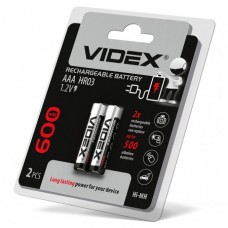 Акумулятори Videx HR03/ААА  600mAh, 1.2 V (2шт в уп)