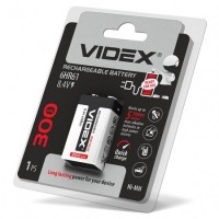 Акумулятор Videx 6HR61 300mAh, 8,4V (Крона)