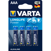 Батарейки Varta LongLife Power AAA/LR03 ( 4-шт) сині