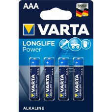 Батарейки Varta LongLife Power AAA/LR03 ( 4-шт) сині