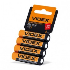  Батарейки Videx сольові R03P/AAA CARD